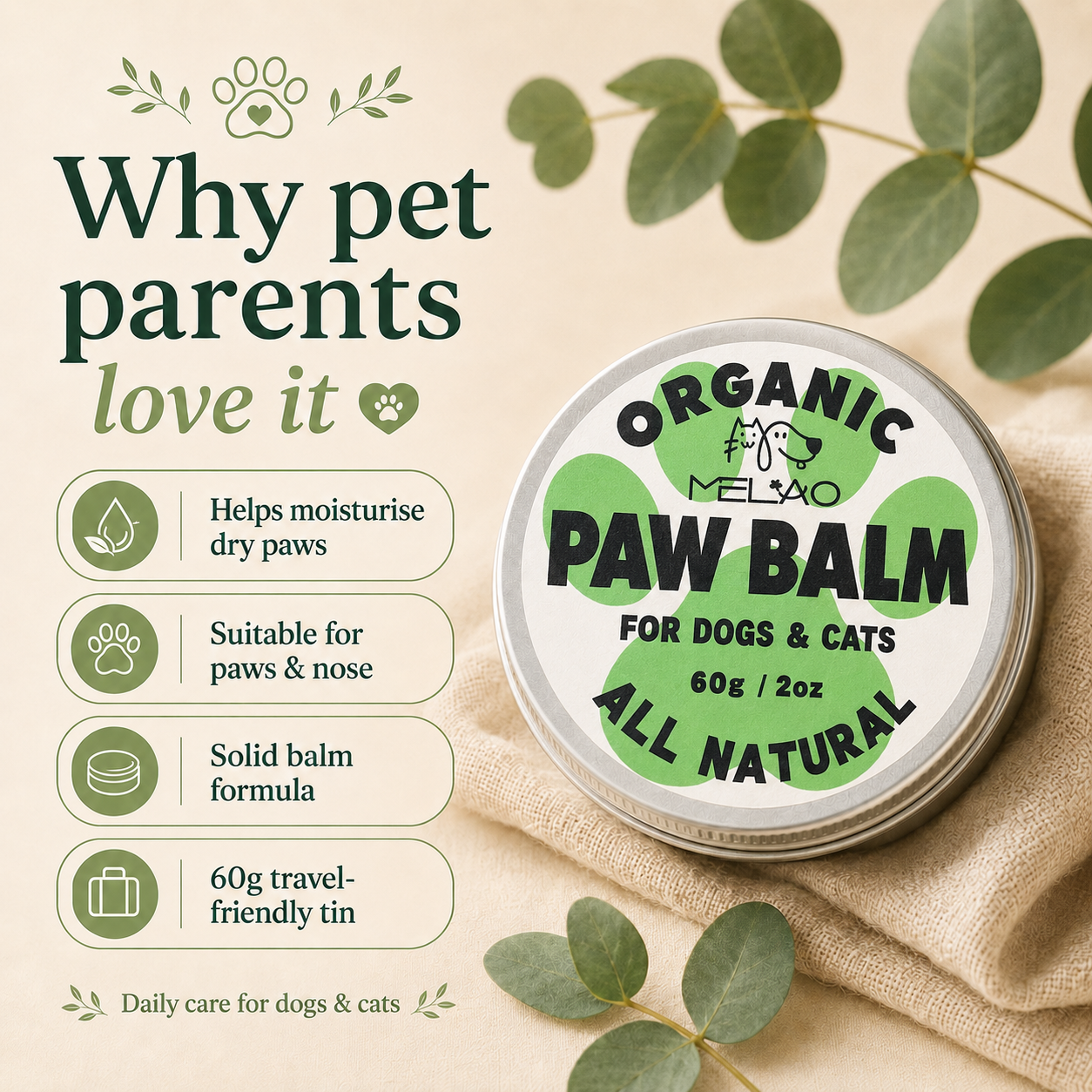 PathPaws Organic Paw Balm