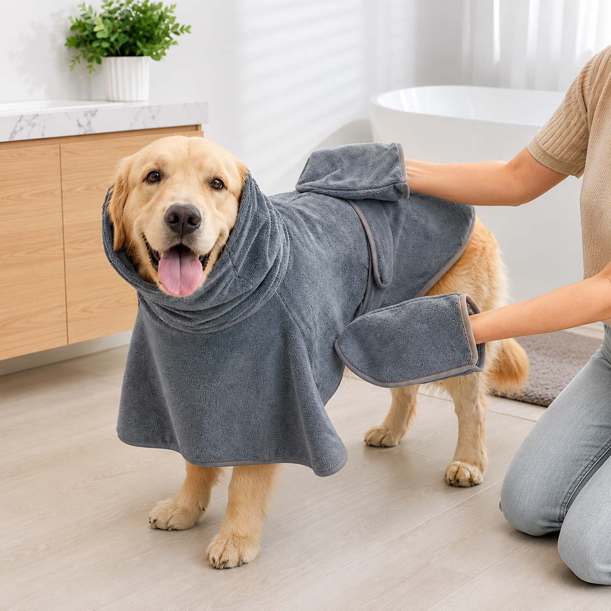 PathPaws Quick-Dry Dog Robe
