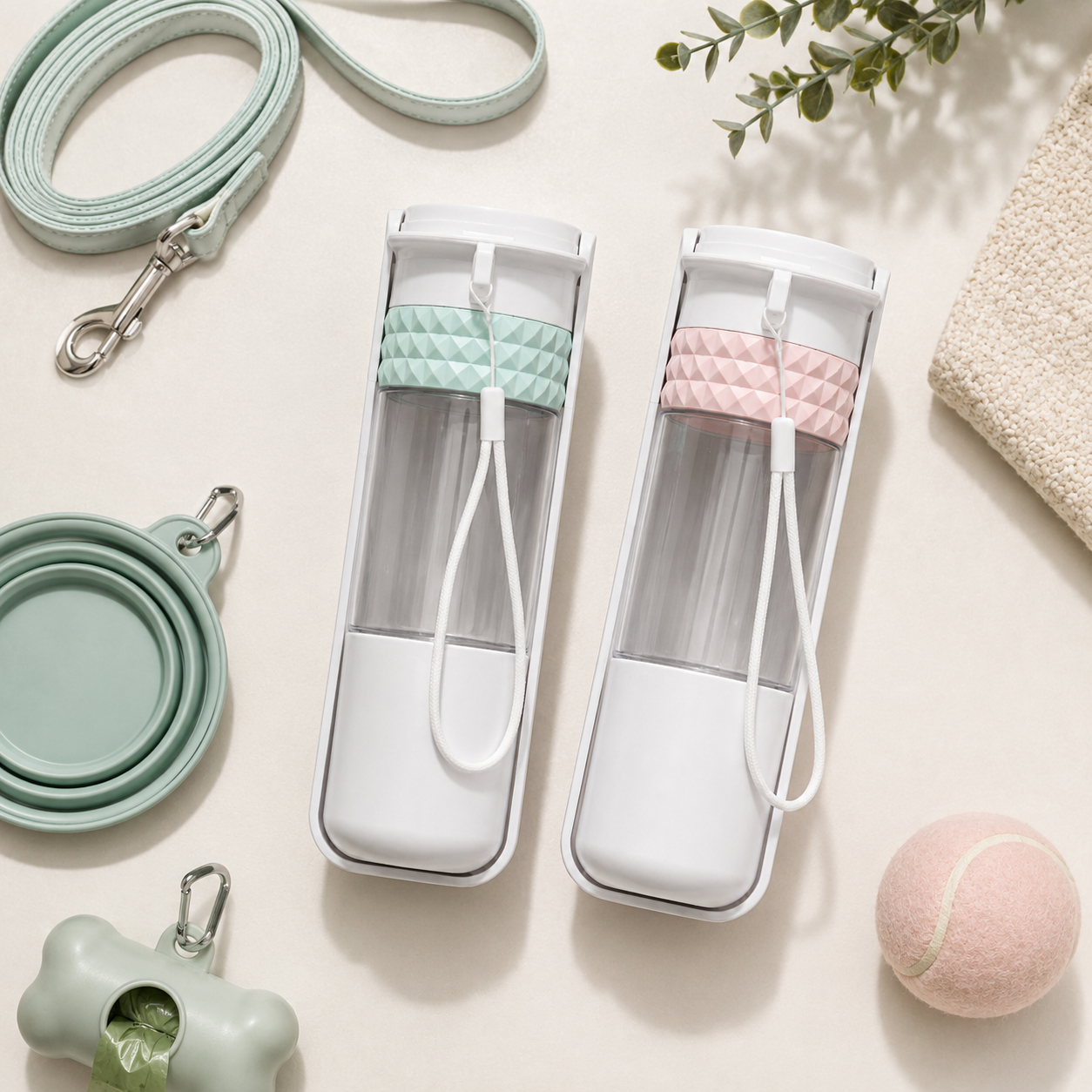 PathPaws Foldable Walk & Treat Bottle