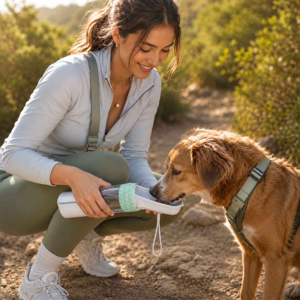 PathPaws Foldable Walk & Treat Bottle